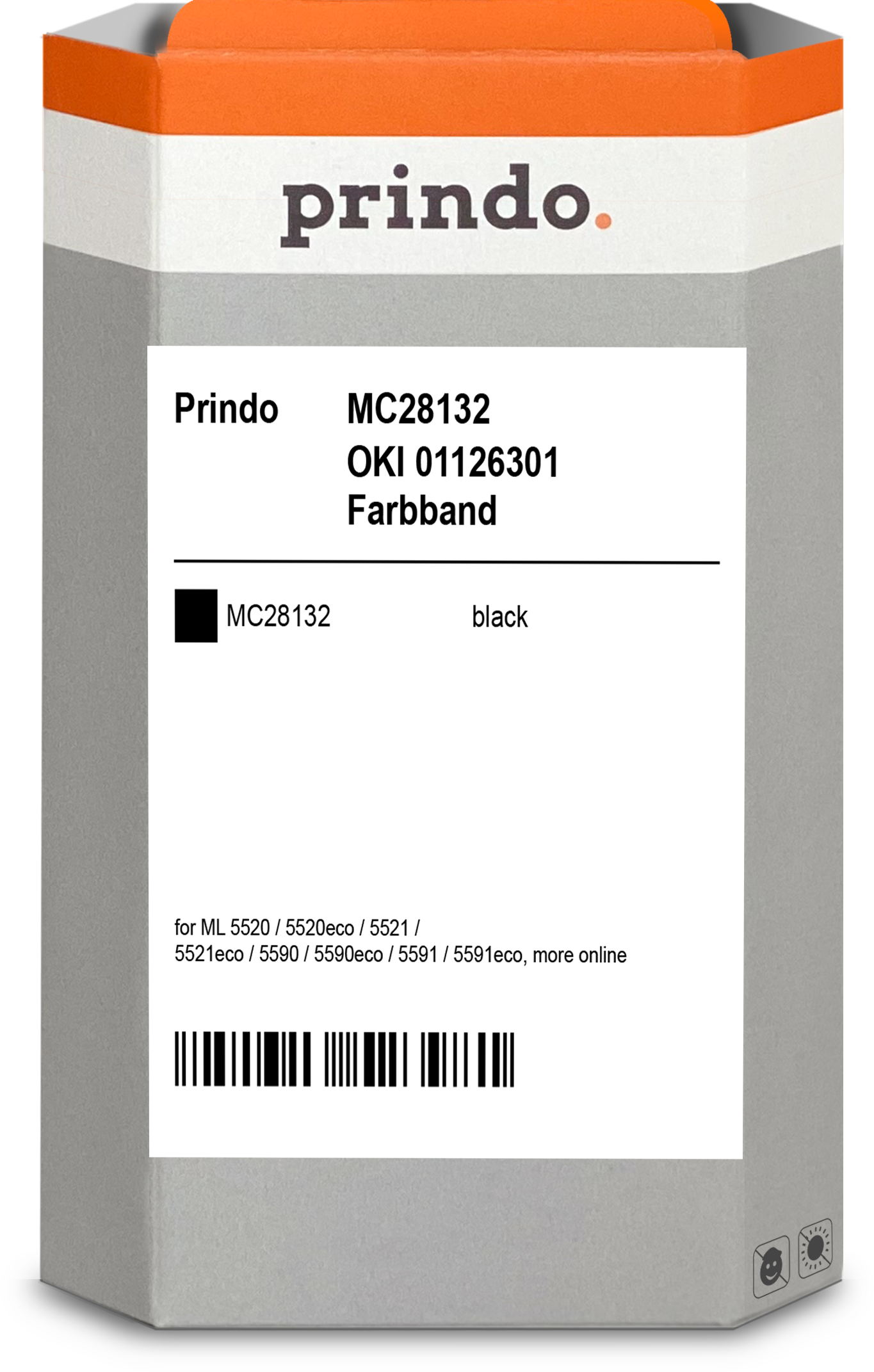 Prindo MC28132 Farbband kompatibel mit OKI 01126301 Schwarz