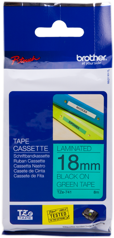 brother-tze-741-schriftband-schwarz-auf-gruen