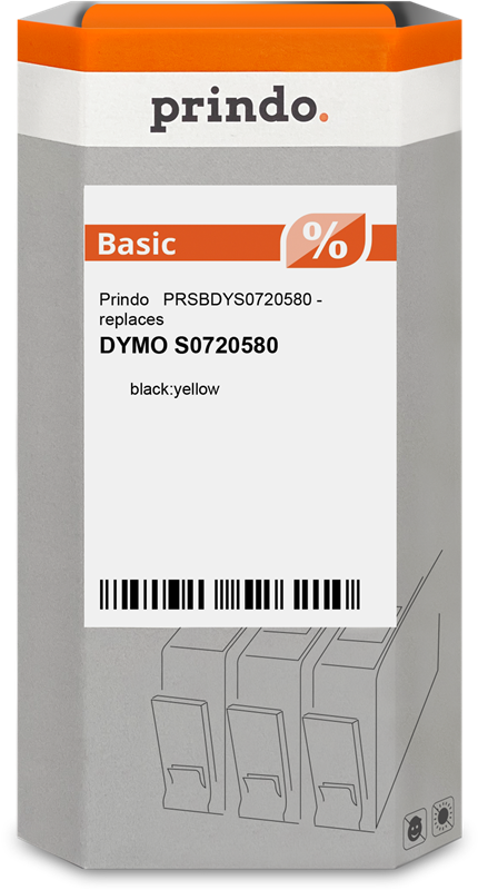 prindo-basic-schriftband-schwarz-auf-gelb
