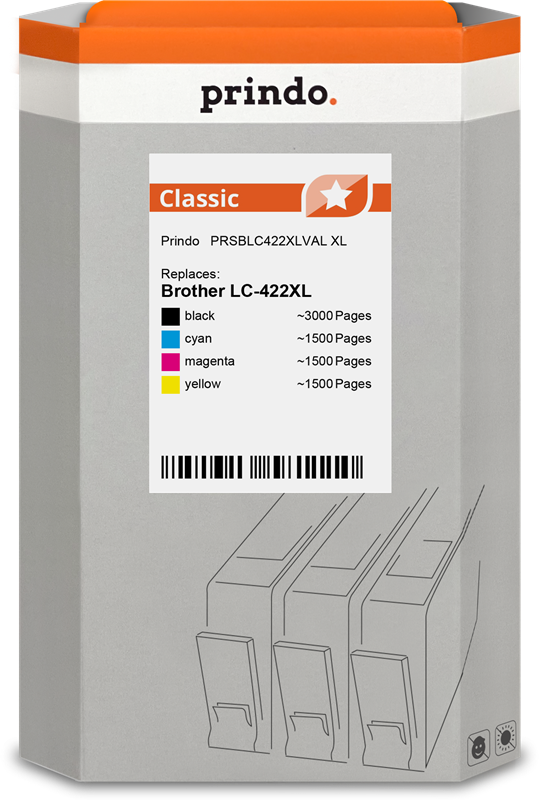 prindo-classic-xl-multipack-schwarz-cyan-magenta-gelb