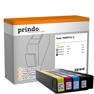 Prindo Basic XL Multipack kompatibel mit HP 970/971XL Schwarz/Cyan/Magenta/Gelb