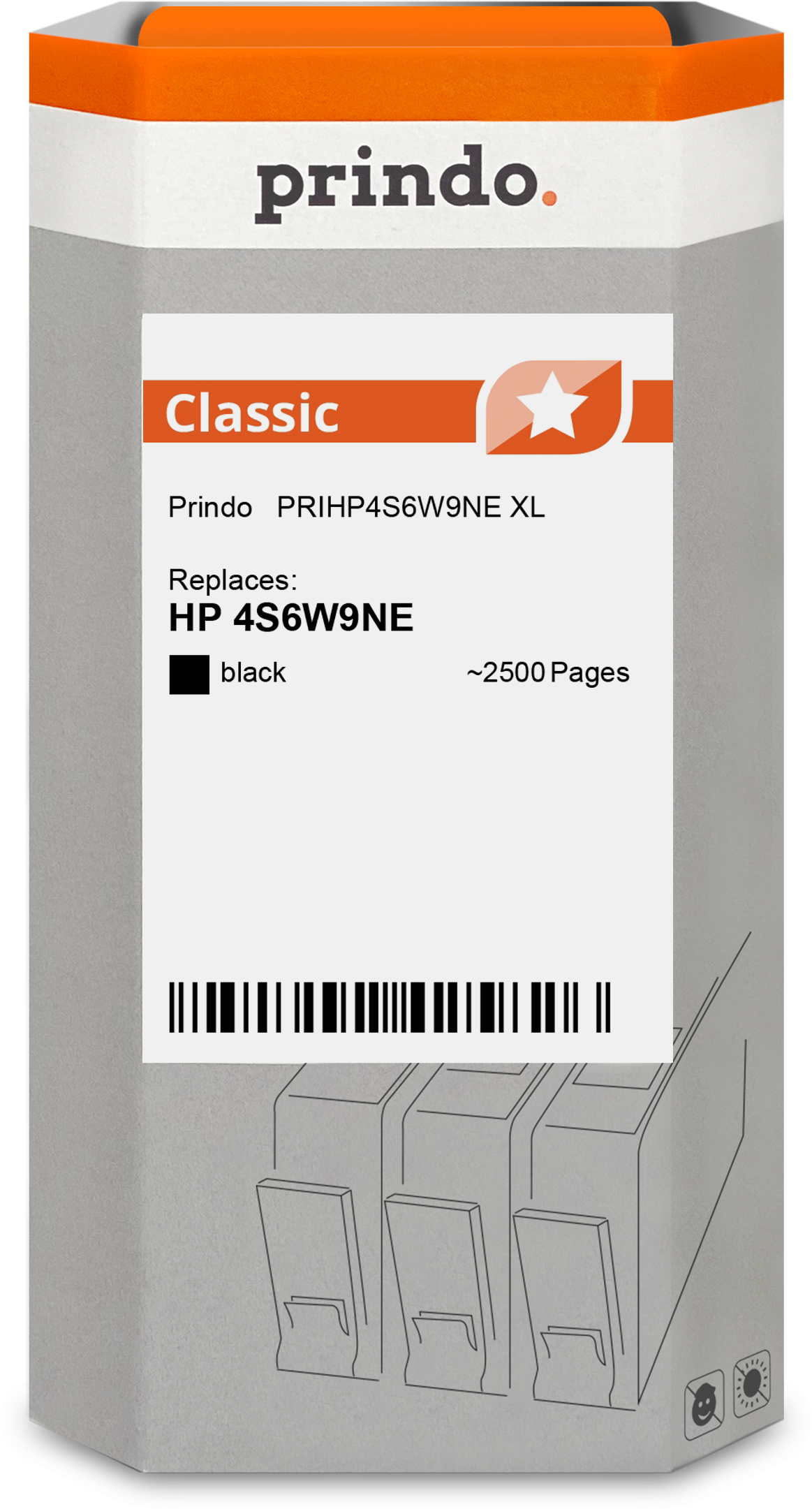 Prindo Classic XL Druckerpatrone kompatibel mit HP 937e Schwarz