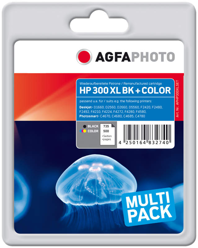 agfa-photo-300xlbk-color-multipack-schwarz-mehrere-farben