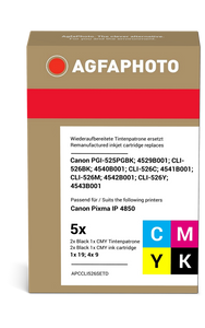 agfa-photo-cli-526bk-c-m-y-multipack-schwarz-cyan-magenta-gelb