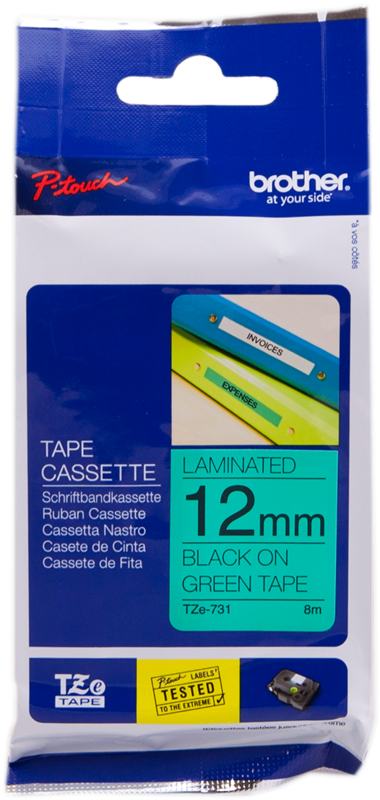 brother-tze-731-schriftband-schwarz-auf-gruen