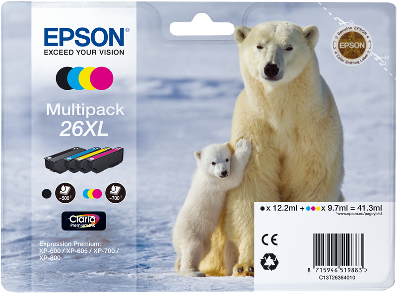 epson-26-xl-multipack-schwarz-cyan-magenta-gelb