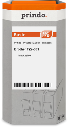 prindo-basic-schriftband-schwarz-auf-gelb