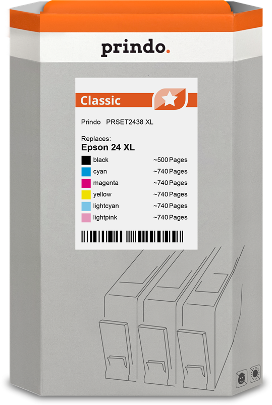 prindo-classic-xl-multipack-schwarz-cyan-magenta-gelb-cyan-hell-pink-hell