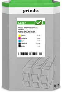 prindo-green-multipack-schwarz-cyan-magenta-gelb